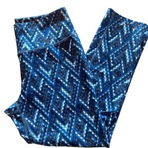 Nike Blue Geometric Leggings